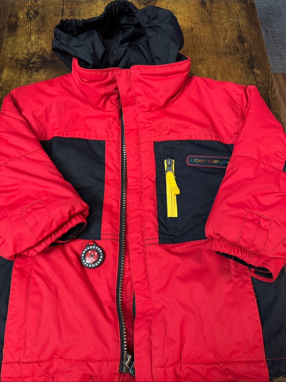 Obermeyer Kids Red Black Winter Ski Jacket Size 3 I-Grow System